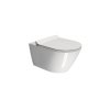 GSI Kube X Toaleta WC 55x36 cm bez kołnierza biały połysk z deską wolnoopadającą i mocowaniem 941511+MS86CSN11+FISR5